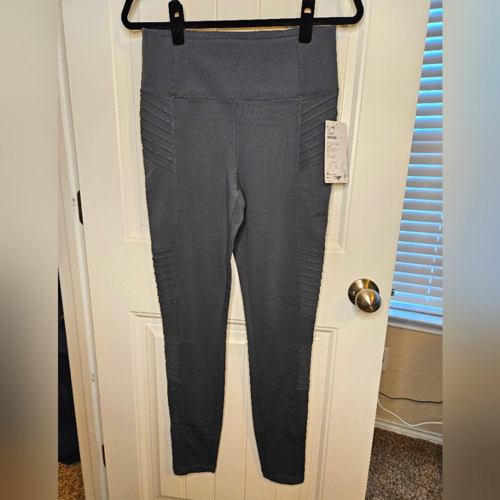 G105. Athleta Delancey Moto Tight in Blue/Gray - Size M Tall